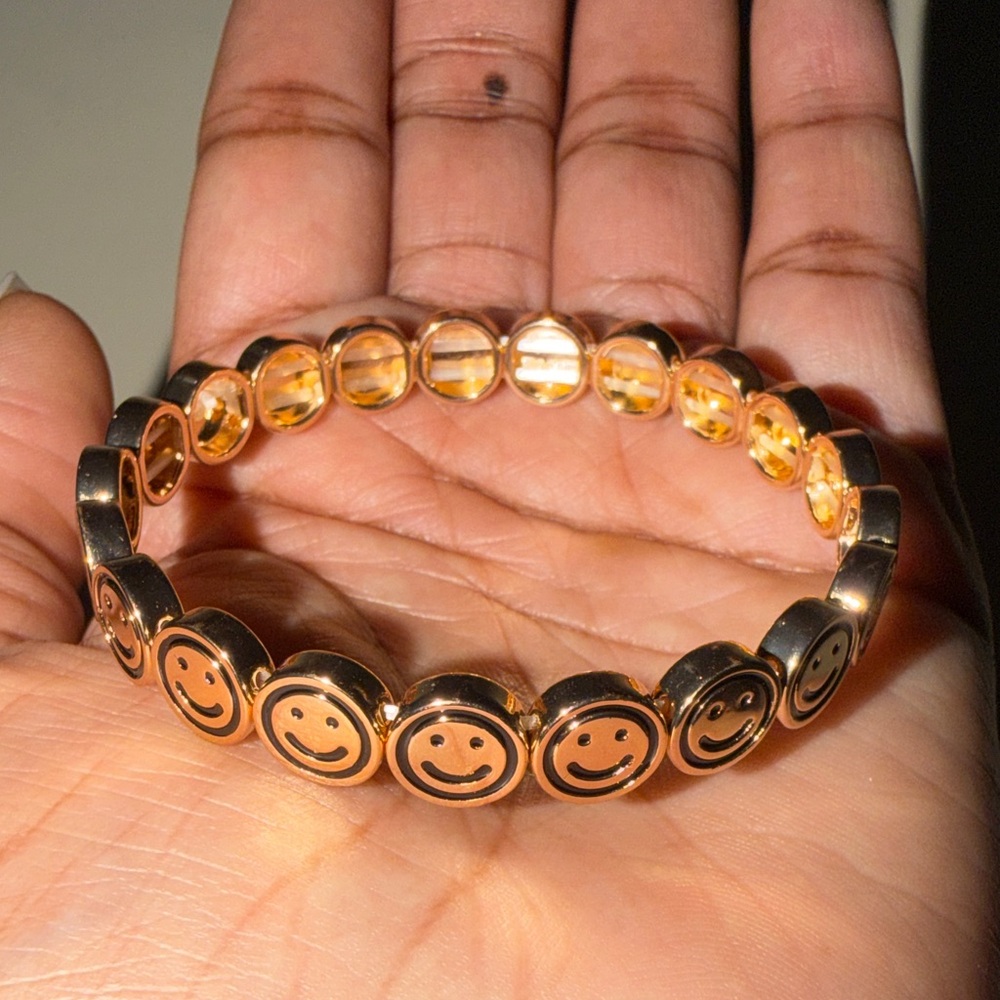 Gold Smiley Face Bracelet
